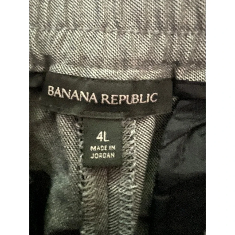 Banana Republic Charcoal Gray Textured Jogger Pants Women's Size 4L Long Tapered